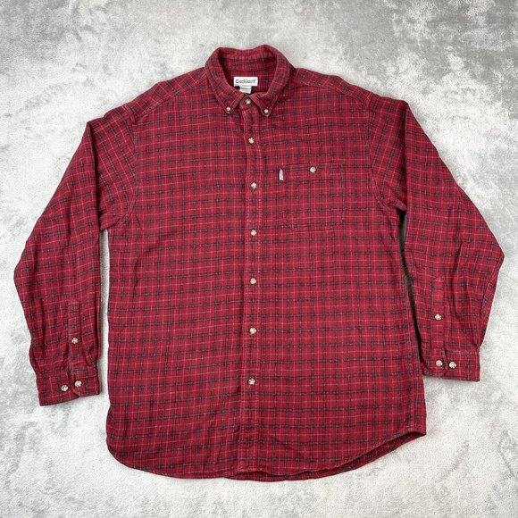 Carhartt Y2K Flannel Mens Plaid Casual Workwear Button Down Long Sleeve Shirt XL - Picture 6 of 8